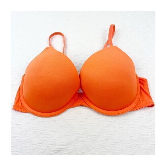 BUY 1 GET 1 FREE Victorias Secret wear everywhere push up 34c orange - Picture 1 of 13